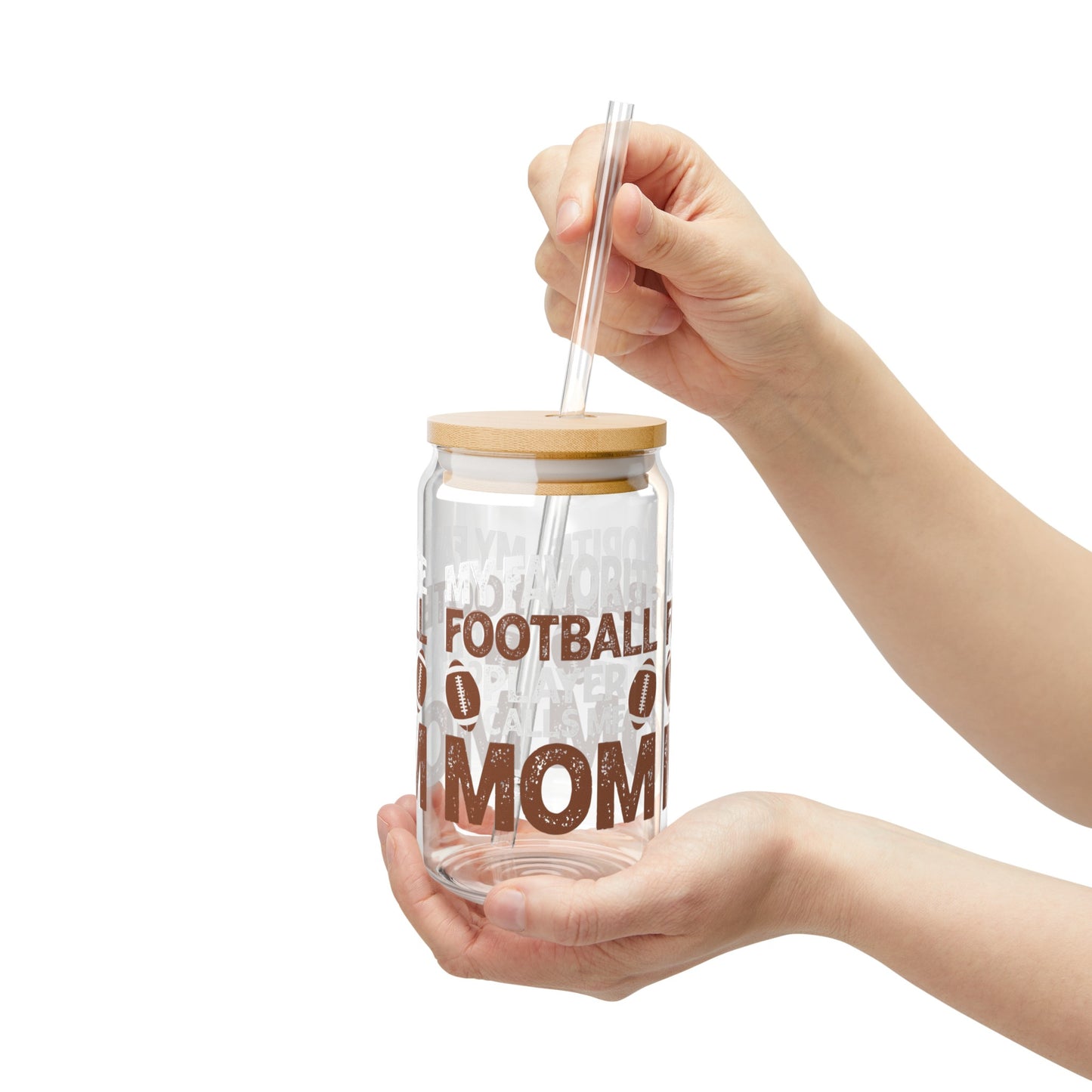 Football Mom | Sipper Glass, 16oz - Kim’s Signature Beauty & Accessories    (Store description)