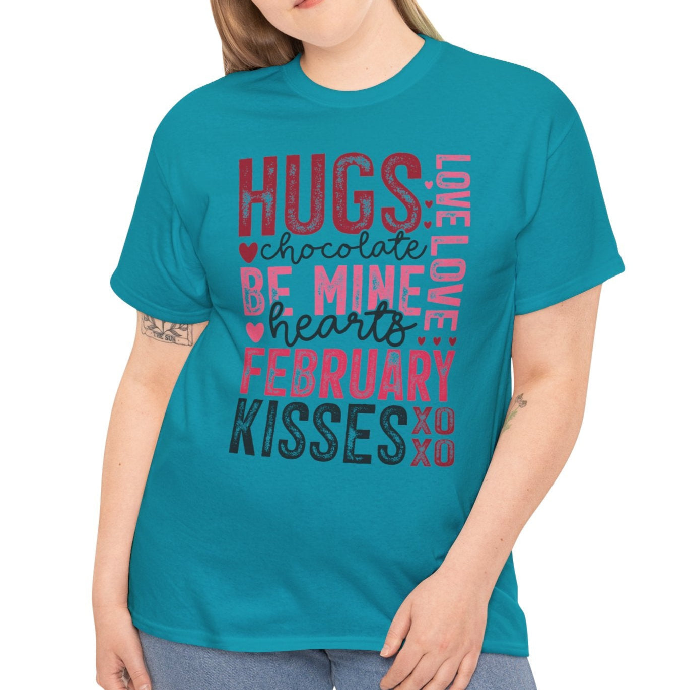 Hearts, February, Love Kisses Tee