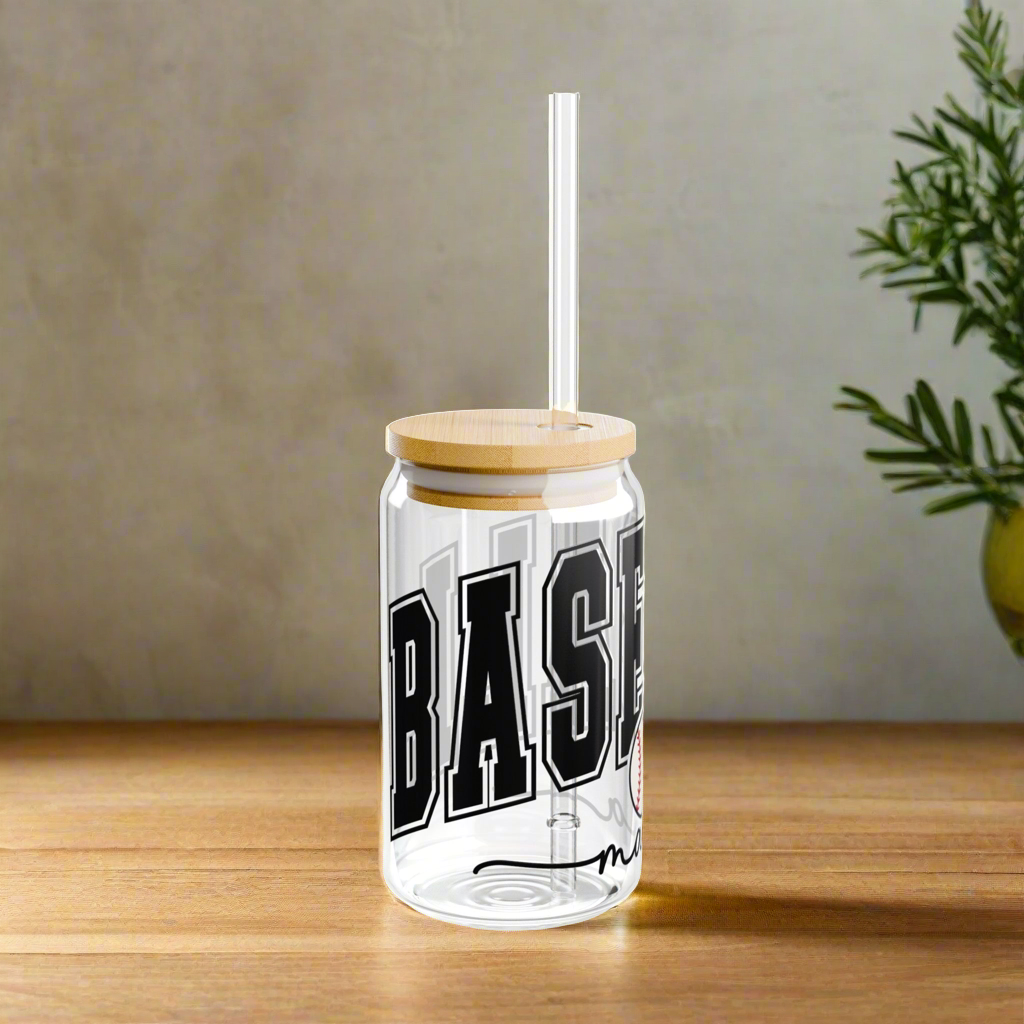 Baseball Mama | Sipper Glass, 16oz - Kim’s Signature Beauty & Accessories    (Store description)