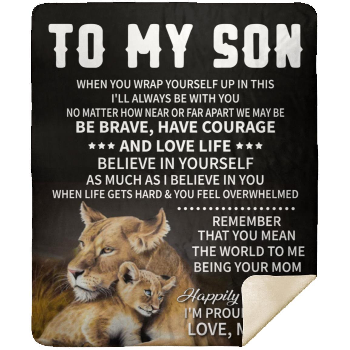 To My Son Lion Blanket - Kim’s Signature Beauty & Accessories    (Store description)