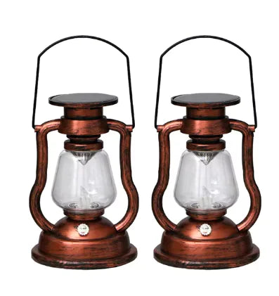 Retro Solar LED Lantern, Flameless Outdoor Hanging Light - Kim’s Signature Beauty & Accessories    (Store description)