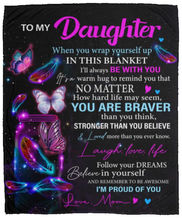 Daughter Butterfly Blanket from Mom - Kim’s Signature Beauty & Accessories    (Store description)