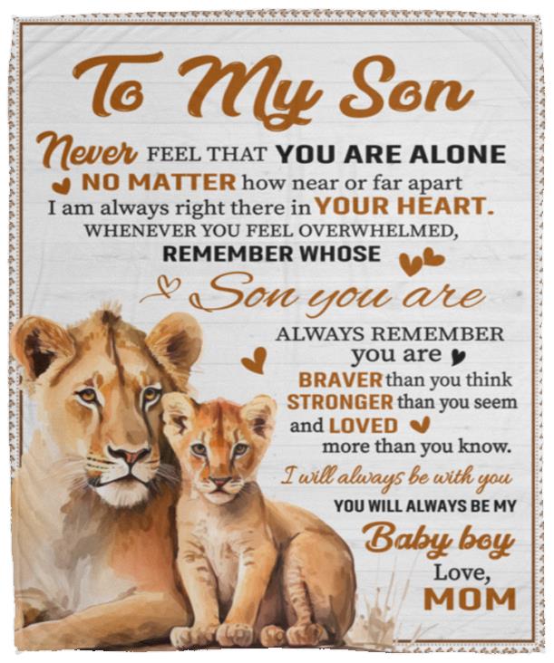 Son Lion Blanket from Mom - Kim’s Signature Beauty & Accessories    (Store description)