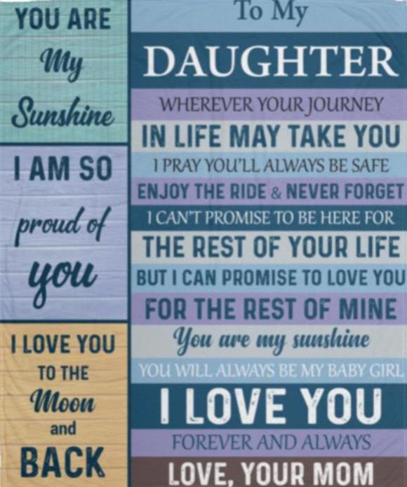 Daughter, You are my Sunshine Blanket - Kim’s Signature Beauty & Accessories    (Store description)