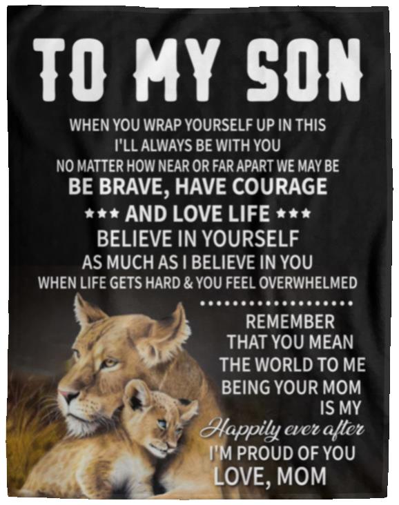 To My Son Lion Blanket - Kim’s Signature Beauty & Accessories    (Store description)