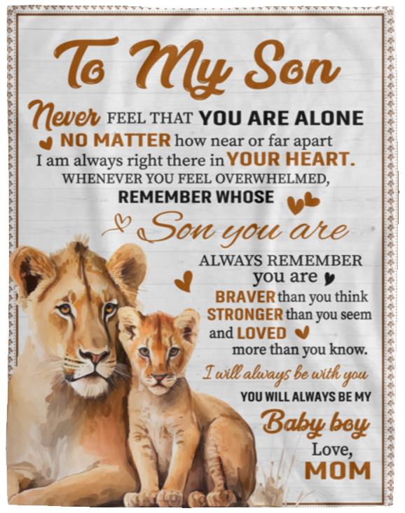 Son Lion Blanket from Mom - Kim’s Signature Beauty & Accessories    (Store description)