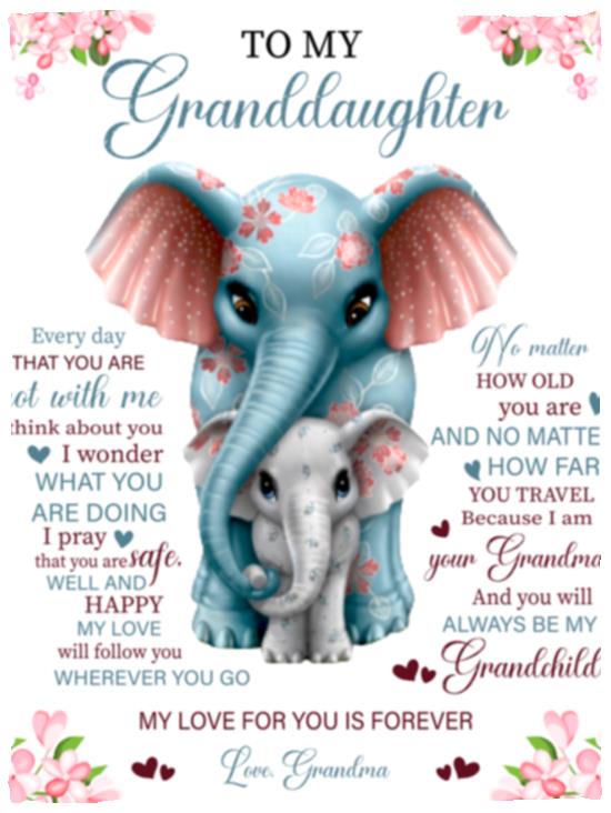 Granddaughter, Love Grandma Blanket - Kim’s Signature Beauty & Accessories    (Store description)