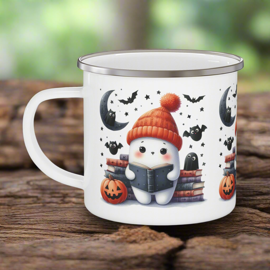 Book Reader Ghost Camping Mug - Kim’s Signature Beauty & Accessories    (Store description)