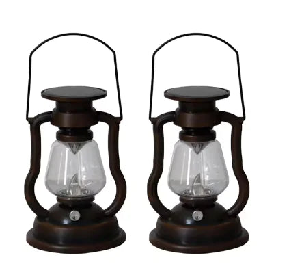 Retro Solar LED Lantern, Flameless Outdoor Hanging Light - Kim’s Signature Beauty & Accessories    (Store description)