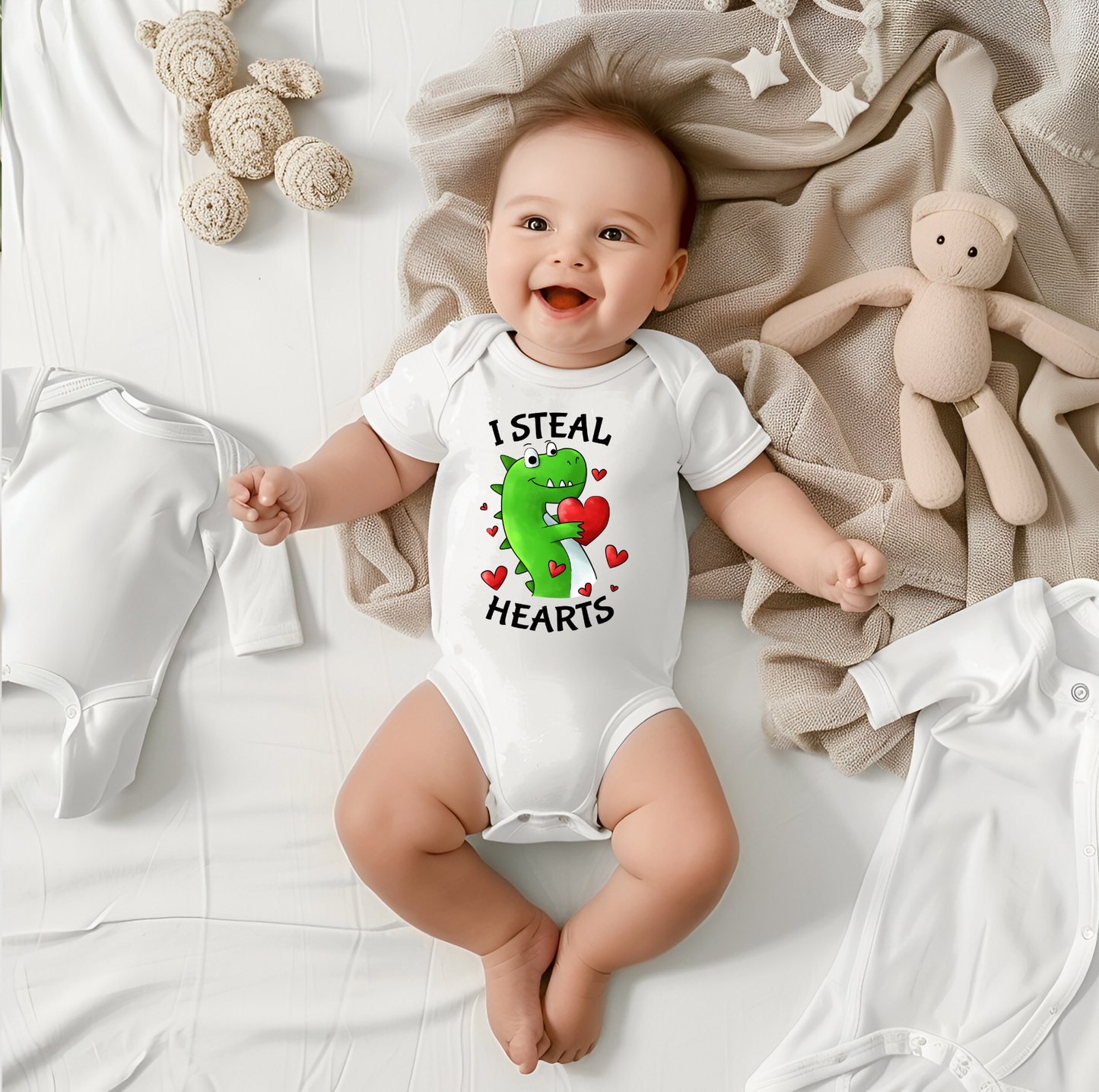 I Steal Hearts | Baby Onesie - Kim’s Signature Beauty & Accessories    (Store description)