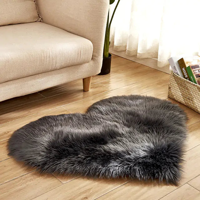 Heart Shape Fluffy Rug - Kim’s Signature Beauty & Accessories    (Store description)