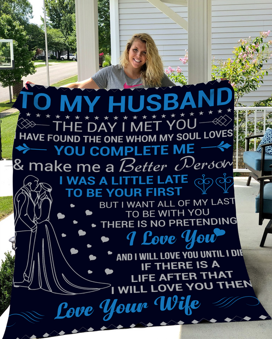 To My Husband Fleece Blanket (50x60) - Kim’s Signature Beauty & Accessories    (Store description)