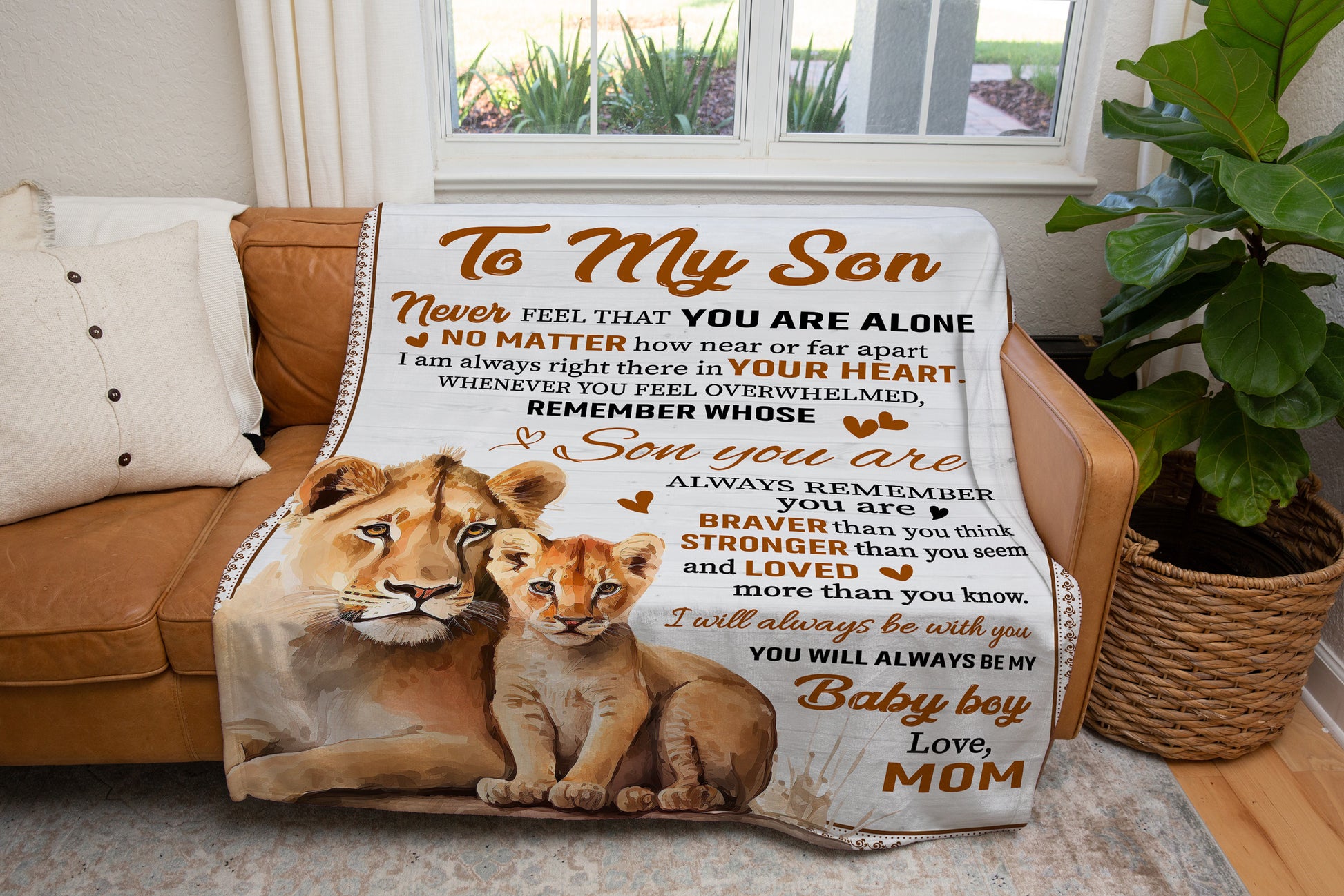 Son Lion Blanket from Mom - Kim’s Signature Beauty & Accessories    (Store description)