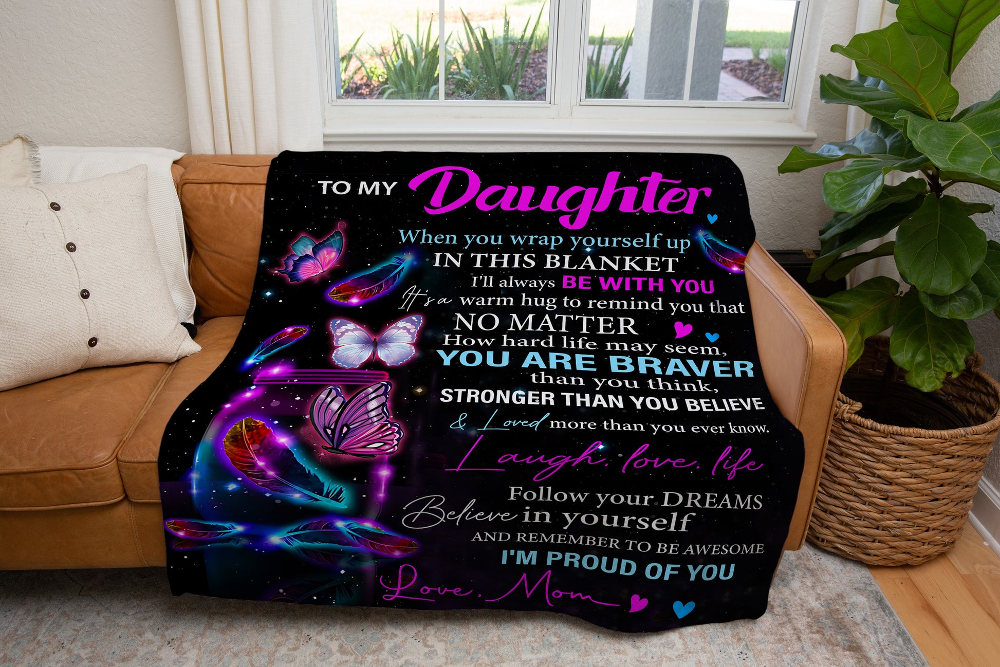 Daughter Butterfly Blanket from Mom - Kim’s Signature Beauty & Accessories    (Store description)