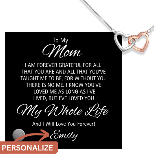 Mom Personalized Message Plaque & Locked Hearts Pendants - Kim’s Signature Beauty & Accessories    (Store description)