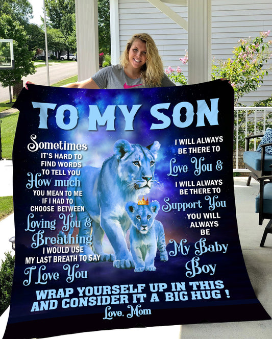 To My Son from Mom Blanket - Kim’s Signature Beauty & Accessories    (Store description)