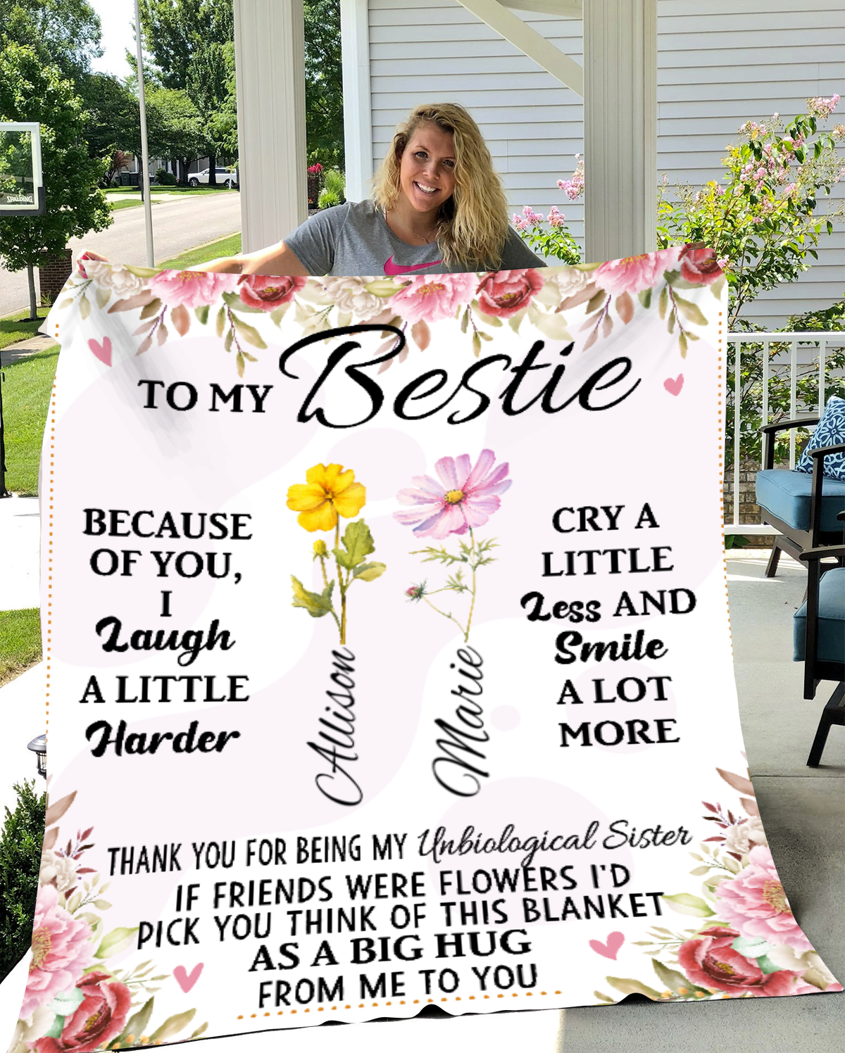 To My Bestie Personalized Fleece Blanket - Kim’s Signature Beauty & Accessories    (Store description)