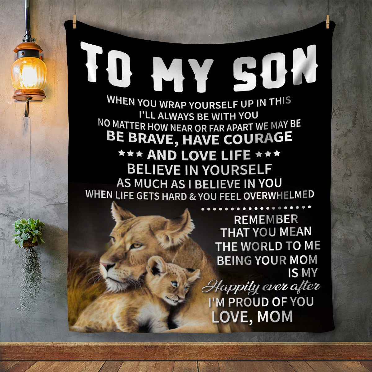 To My Son Lion Blanket - Kim’s Signature Beauty & Accessories    (Store description)