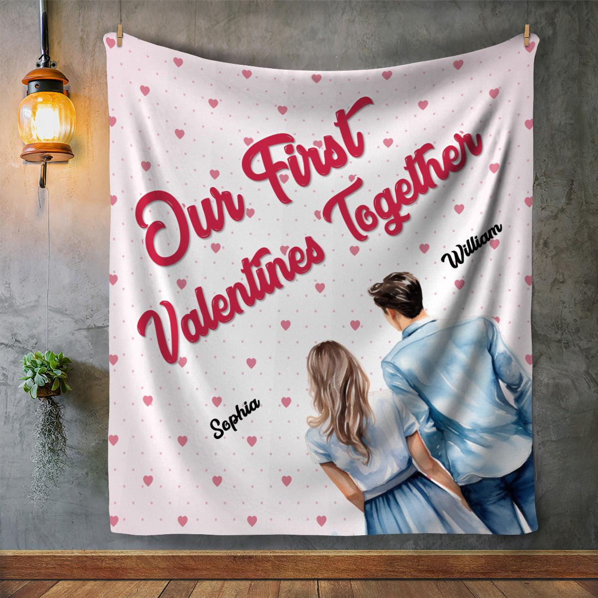 First Valentine's Day Together Blanket- Personalized - Kim’s Signature Beauty & Accessories    (Store description)