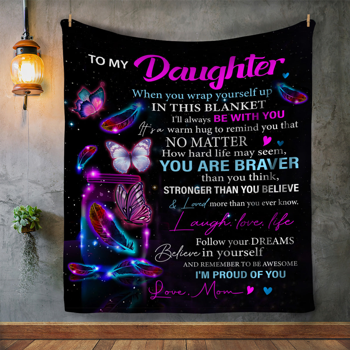 Daughter Butterfly Blanket from Mom - Kim’s Signature Beauty & Accessories    (Store description)