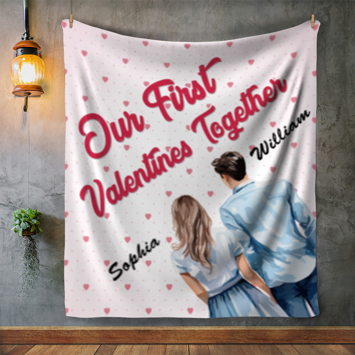 First Valentine's Day Together Blanket- Personalized - Kim’s Signature Beauty & Accessories    (Store description)