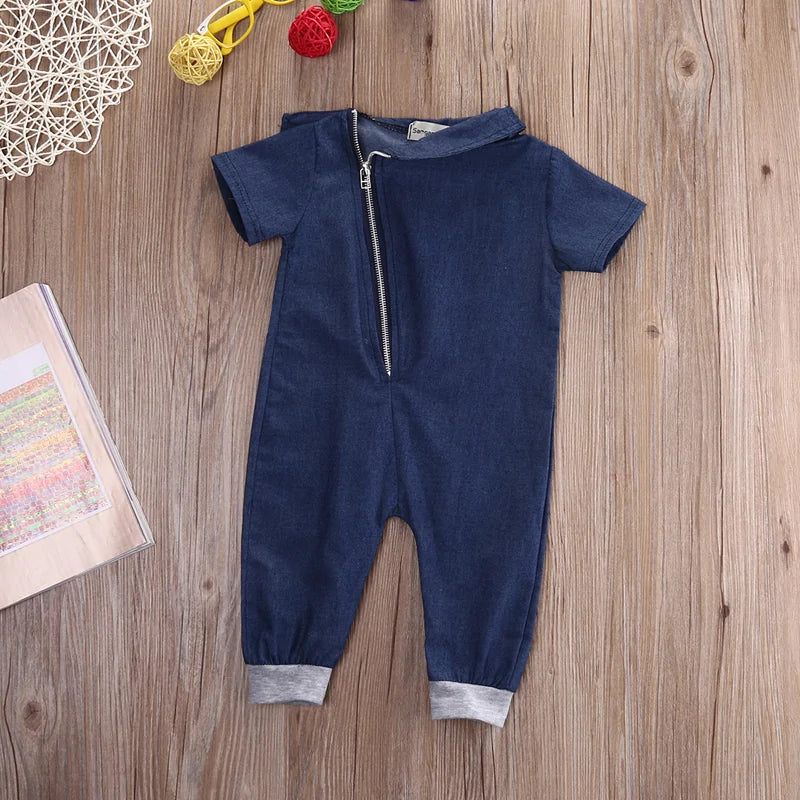 Denim Toddler Romper Jumpsuit