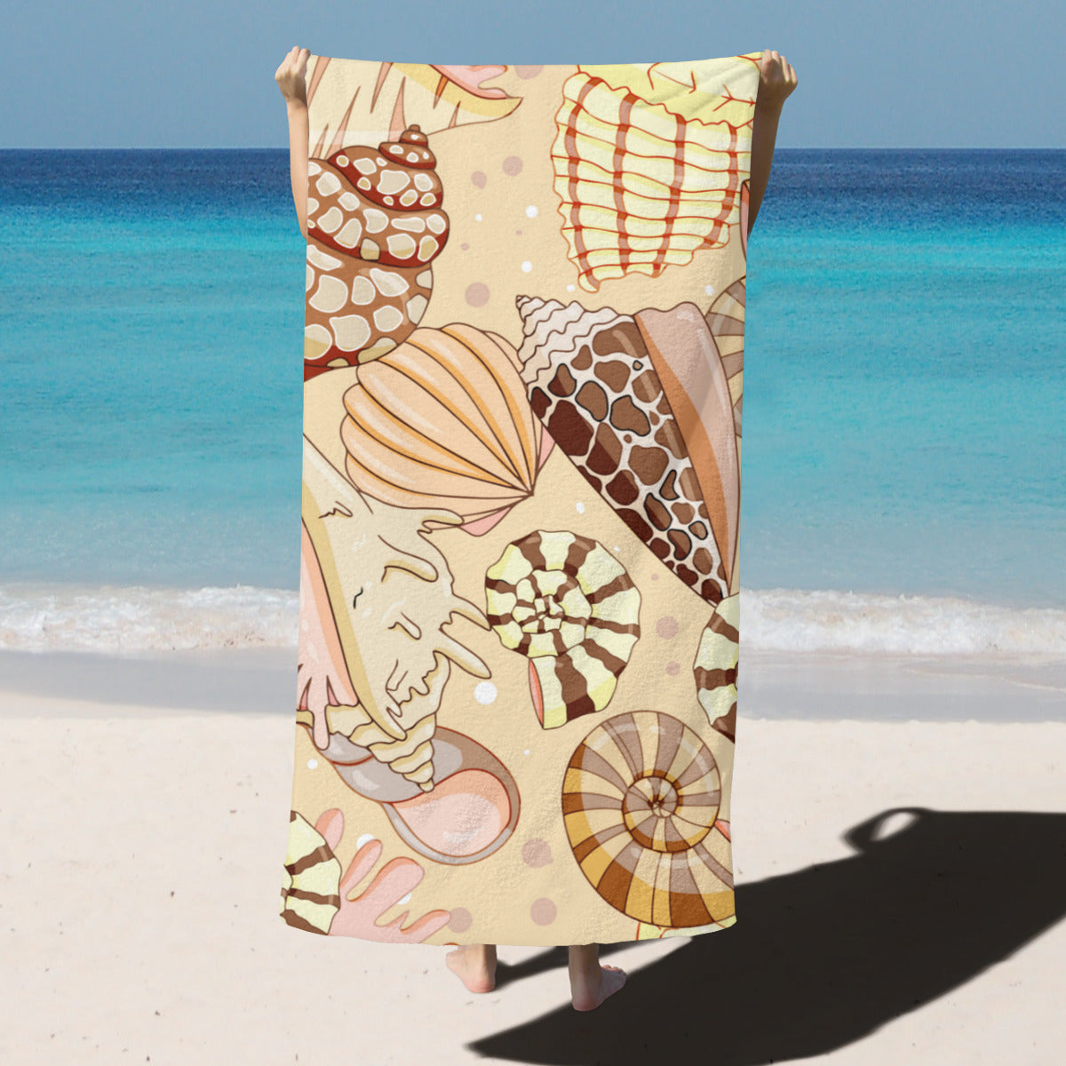 Sea Shell Serenity Beach Towel - Kim’s Signature Beauty & Accessories    (Store description)