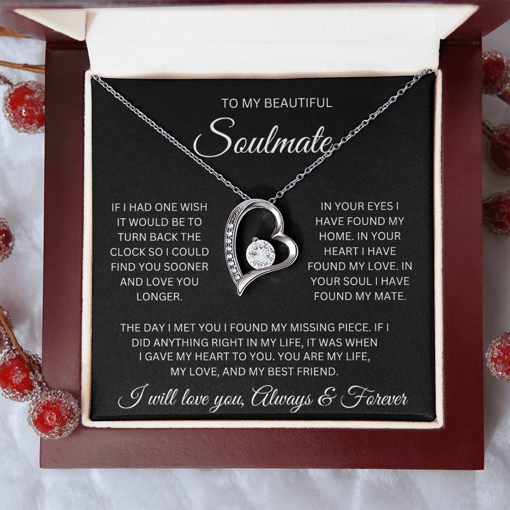 Beautiful Soulmate & Best Friend Message card Necklace. - Kim’s Signature Beauty & Accessories    (Store description)