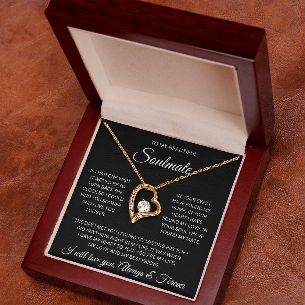 Beautiful Soulmate & Best Friend Message card Necklace. - Kim’s Signature Beauty & Accessories    (Store description)