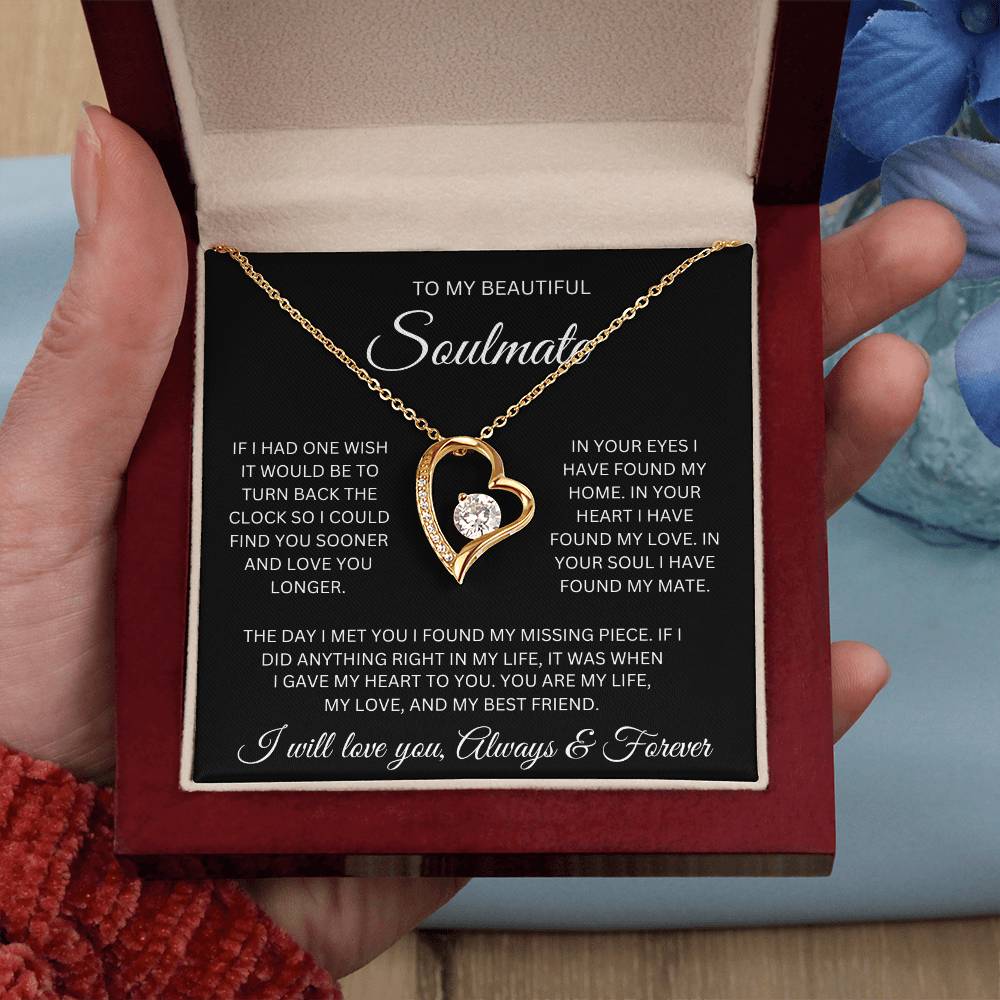 Beautiful Soulmate & Best Friend Message card Necklace. - Kim’s Signature Beauty & Accessories    (Store description)