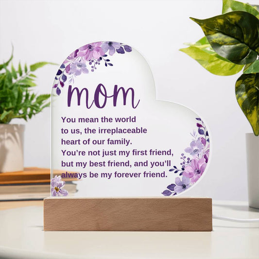 Mom, My Forever Friend, Acrylic Night Light - Kim’s Signature Beauty & Accessories    (Store description)