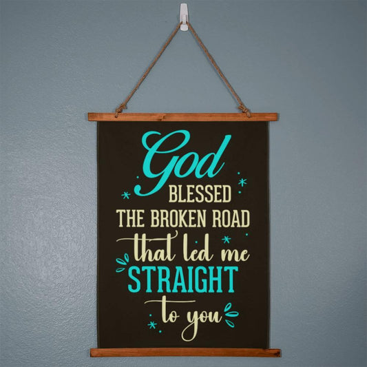 God Blessed the broken Road Wall Tapestry - Kim’s Signature Beauty & Accessories    (Store description)