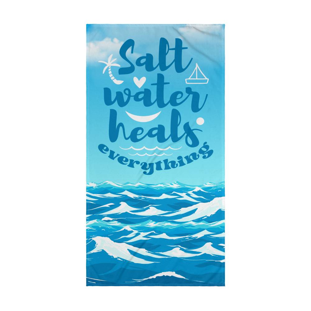 Salt Water Heals | Beach Towel - Kim’s Signature Beauty & Accessories    (Store description)