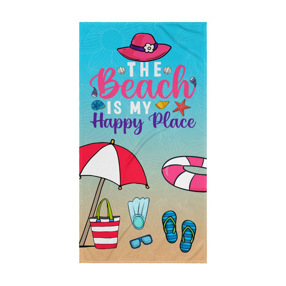 My Happy Place | Beach Towel - Kim’s Signature Beauty & Accessories    (Store description)