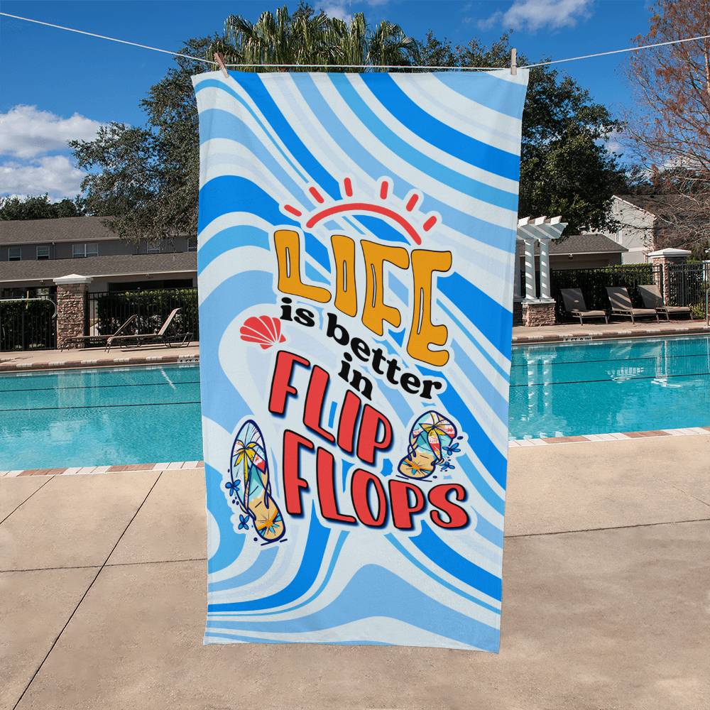 Flip Flops | Beach Towel - Kim’s Signature Beauty & Accessories    (Store description)