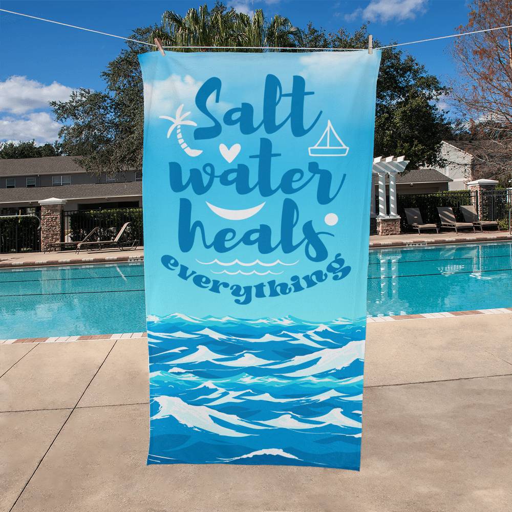 Salt Water Heals | Beach Towel - Kim’s Signature Beauty & Accessories    (Store description)