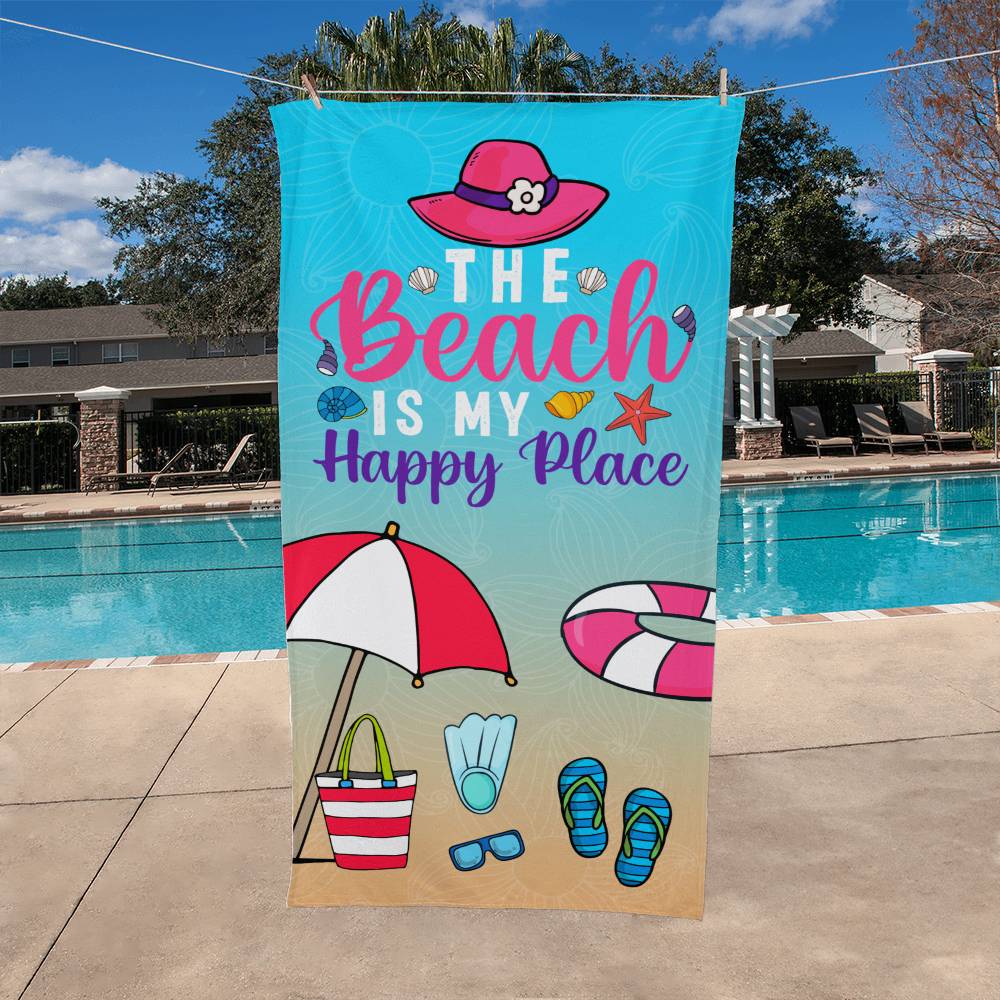 My Happy Place | Beach Towel - Kim’s Signature Beauty & Accessories    (Store description)