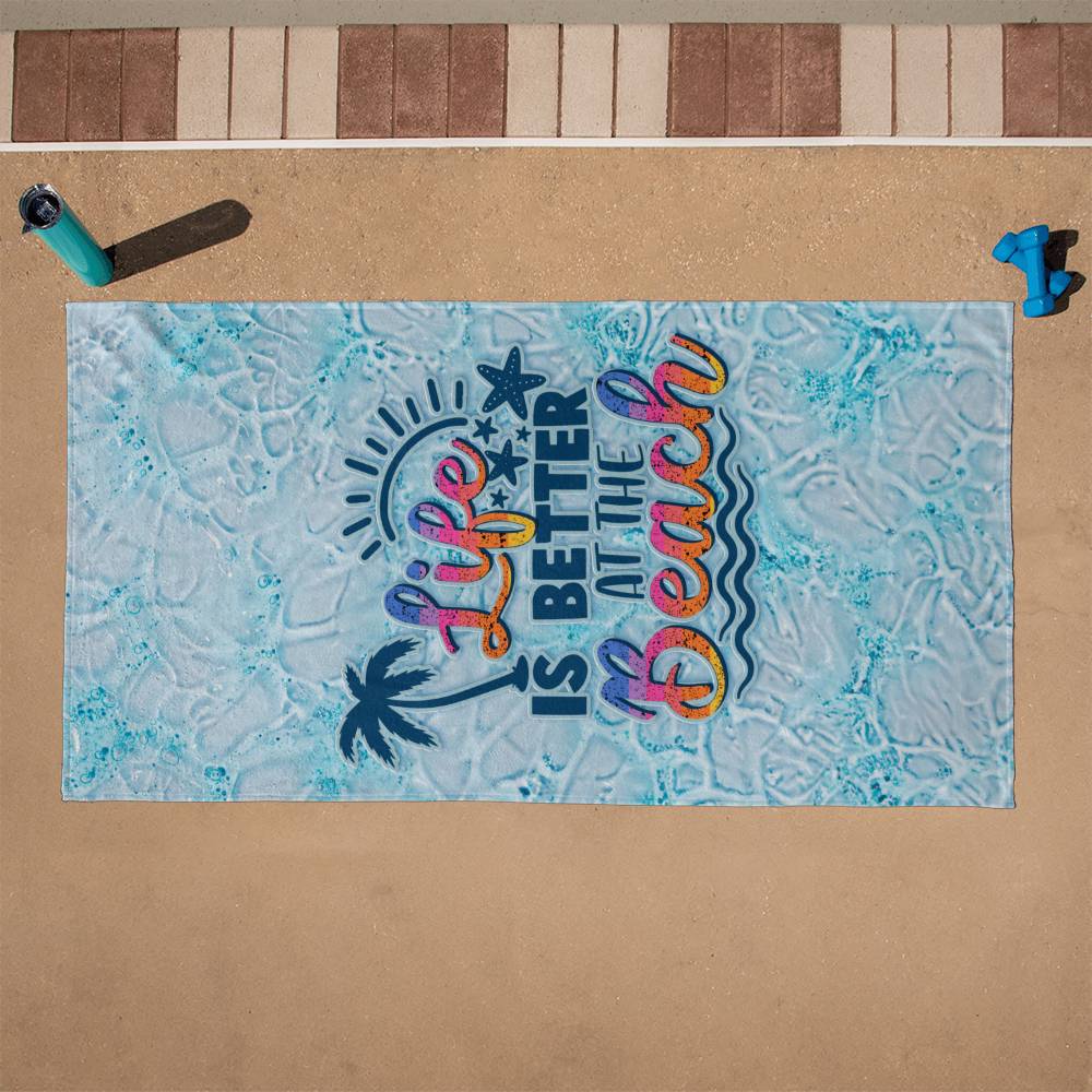 Life Is Better | Beach Towel - Kim’s Signature Beauty & Accessories    (Store description)