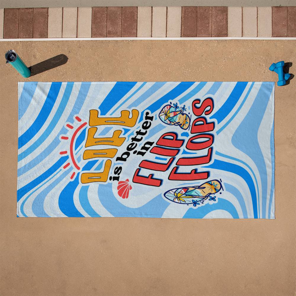 Flip Flops | Beach Towel - Kim’s Signature Beauty & Accessories    (Store description)