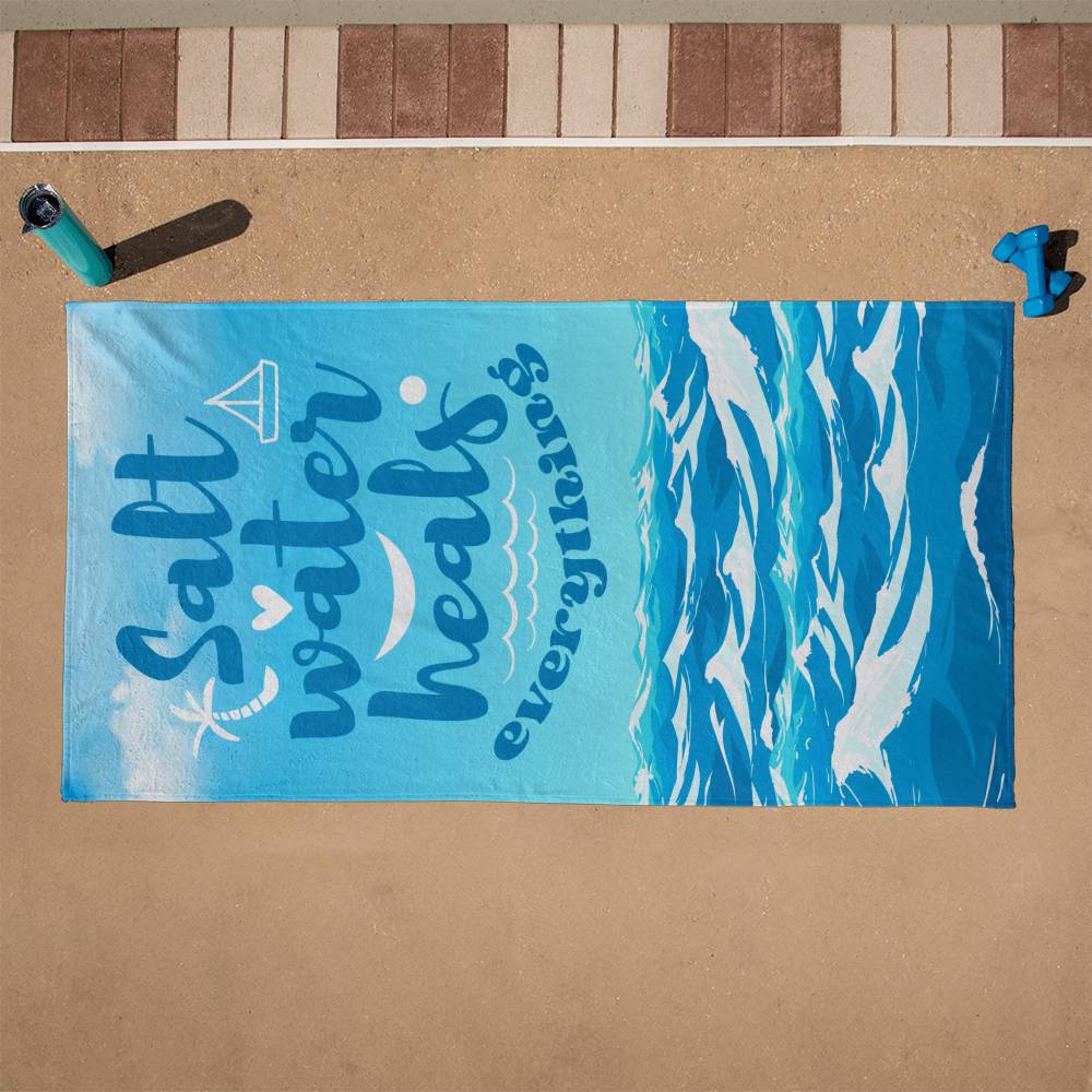 Salt Water Heals | Beach Towel - Kim’s Signature Beauty & Accessories    (Store description)