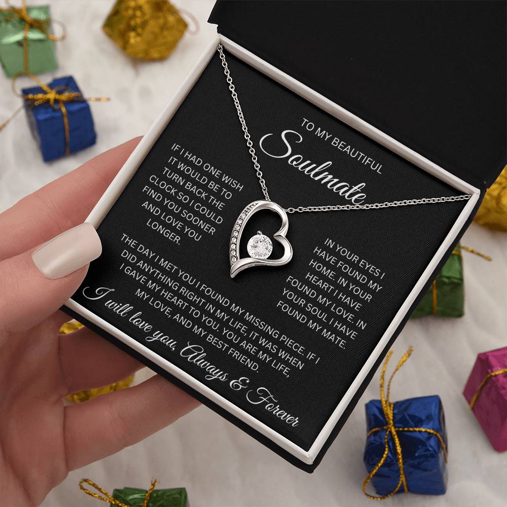 Beautiful Soulmate & Best Friend Message card Necklace. - Kim’s Signature Beauty & Accessories    (Store description)