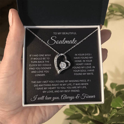 Beautiful Soulmate & Best Friend Message card Necklace. - Kim’s Signature Beauty & Accessories    (Store description)