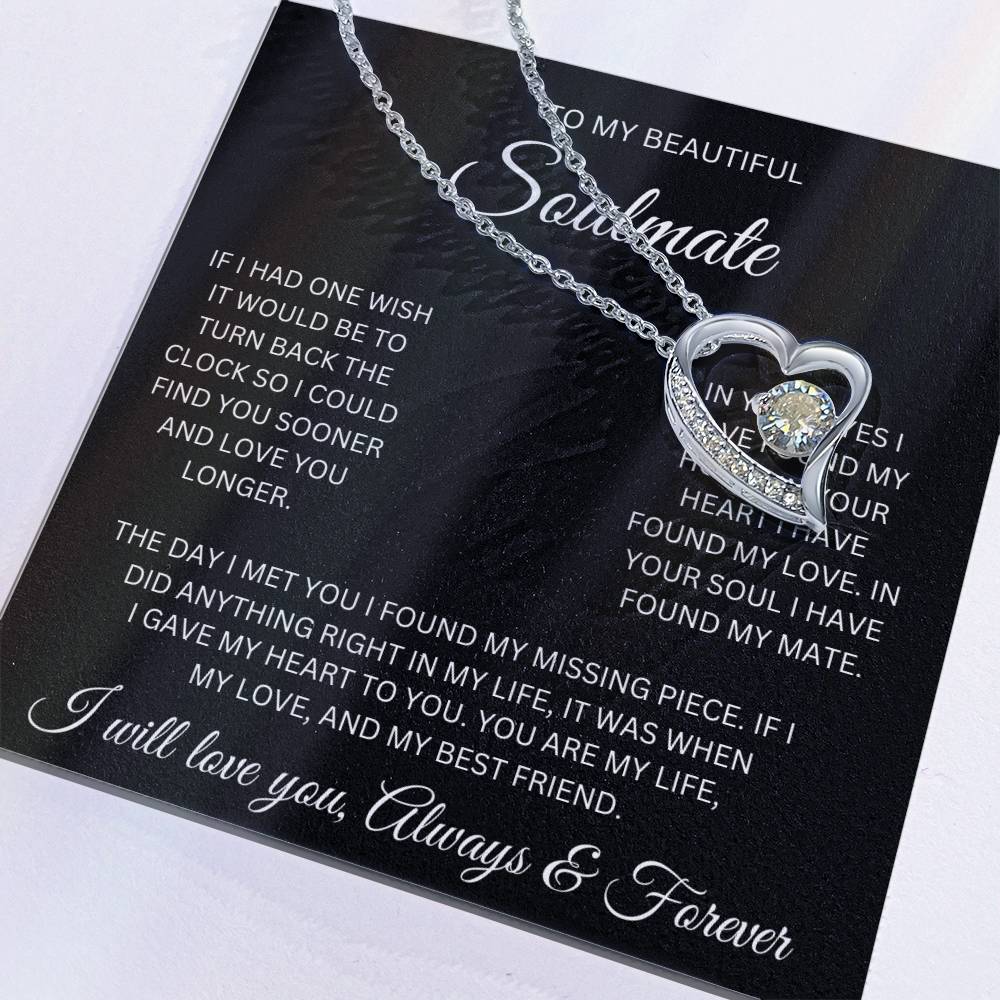 Beautiful Soulmate & Best Friend Message card Necklace. - Kim’s Signature Beauty & Accessories    (Store description)