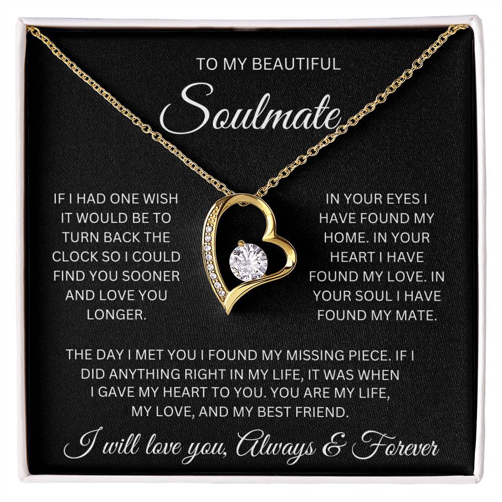 Beautiful Soulmate & Best Friend Message card Necklace. - Kim’s Signature Beauty & Accessories    (Store description)