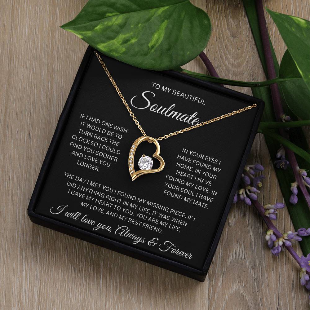 Beautiful Soulmate & Best Friend Message card Necklace. - Kim’s Signature Beauty & Accessories    (Store description)