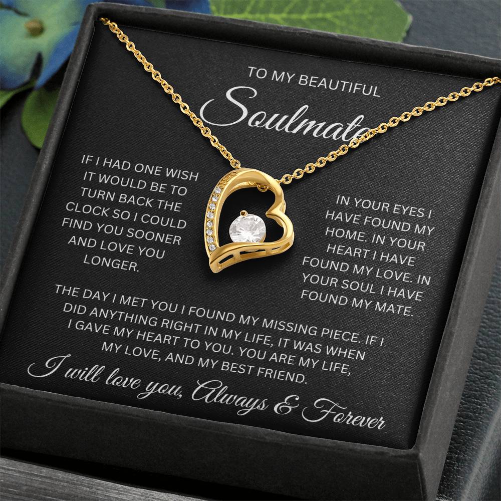 Beautiful Soulmate & Best Friend Message card Necklace. - Kim’s Signature Beauty & Accessories    (Store description)