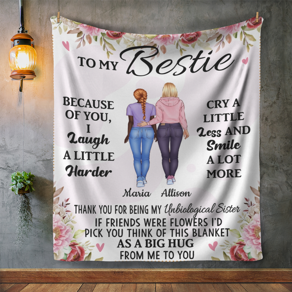 To My Bestie Personalized Blanket - Kim’s Signature Beauty & Accessories    (Store description)