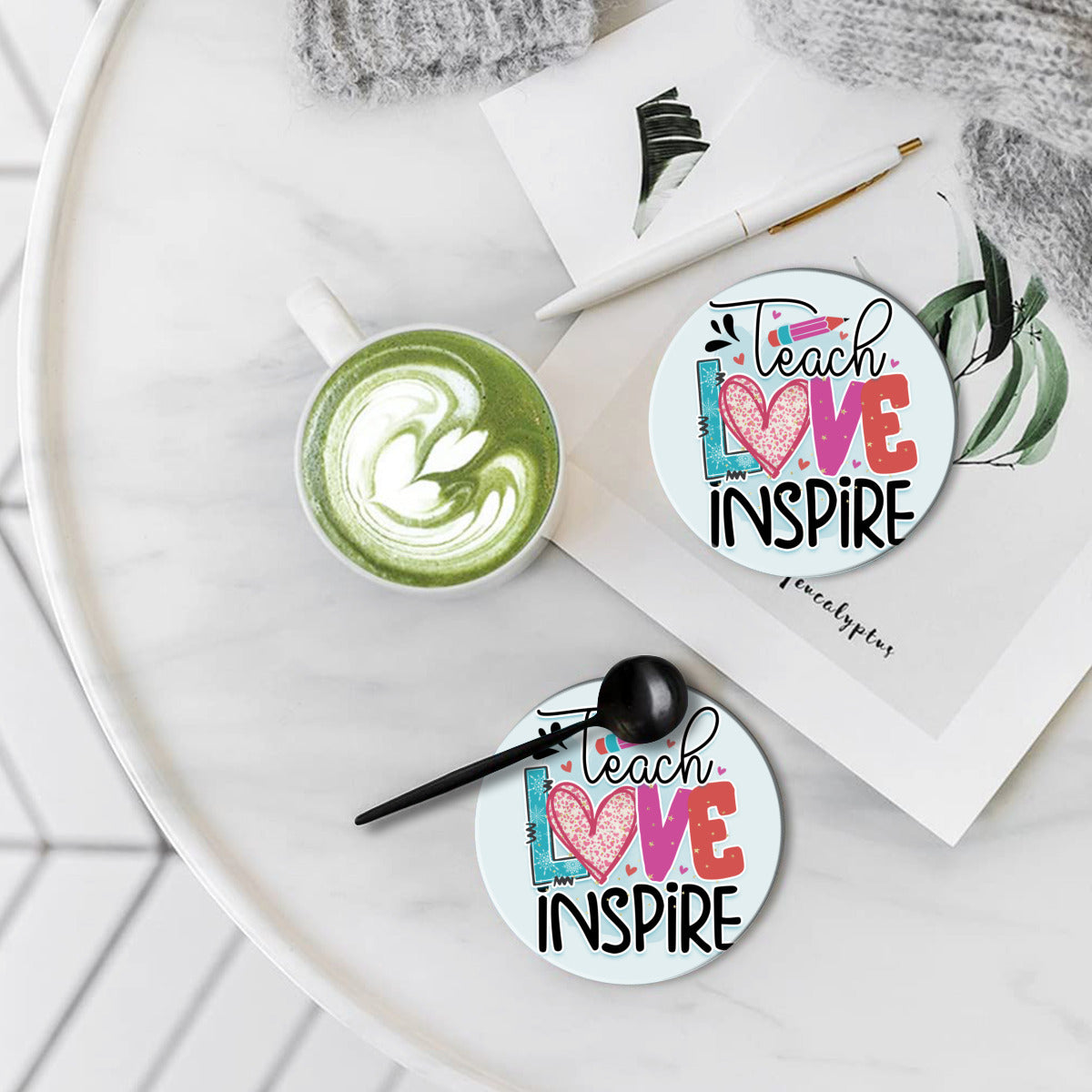 Teach, Love, Inspire Coasters - Kim’s Signature Beauty & Accessories    (Store description)