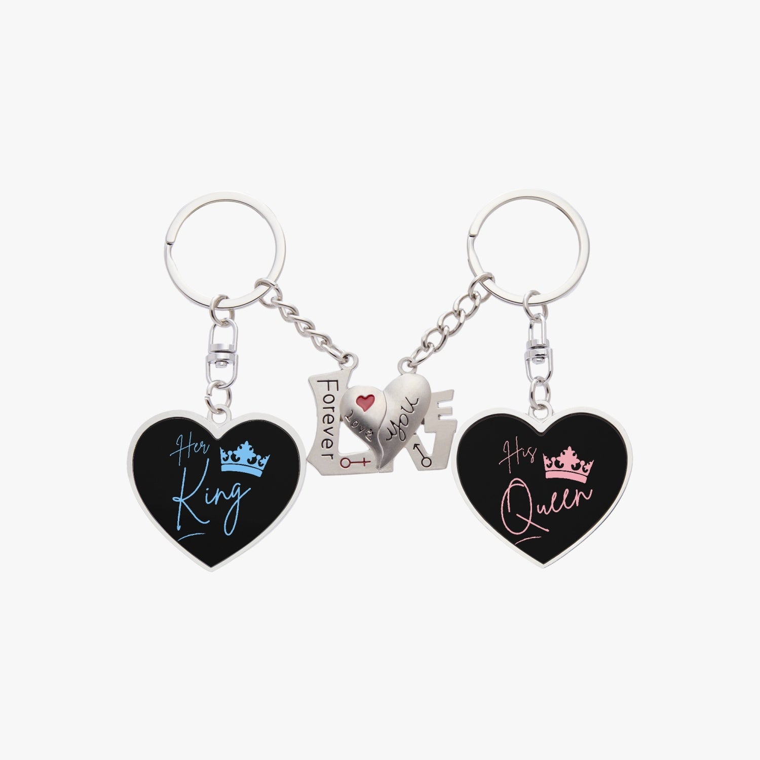 His Queen, Her King  Couple Magnetic Keychain - Kim’s Signature Beauty & Accessories    (Store description)