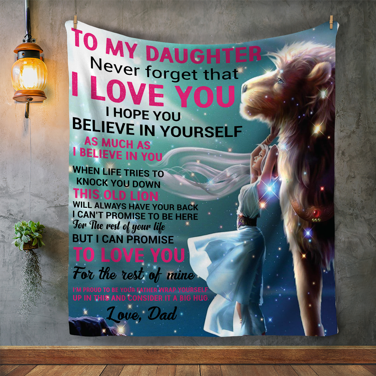 My daughter- I Love You Blanket (50X60) - Kim’s Signature Beauty & Accessories    (Store description)